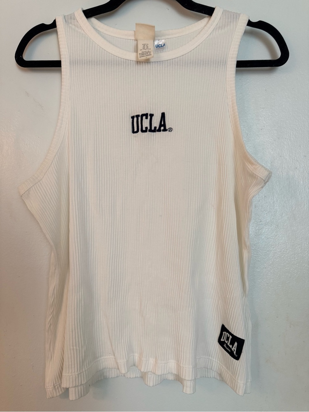UCLA Women's Cream Ribbed Tank Top